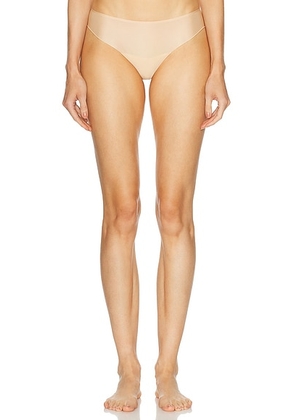 Wolford Skin String Panty in Clay - Nude. Size M (also in XS, S, L).