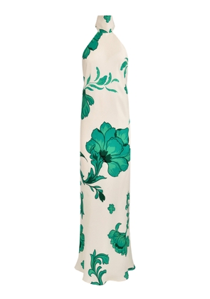Francesca Miranda Exclusive Hera Printed Silk Halter Gown - Moda Operandi