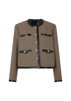 Rabanne Vegan Leather-Trimmed Wool Jacket - Moda Operandi