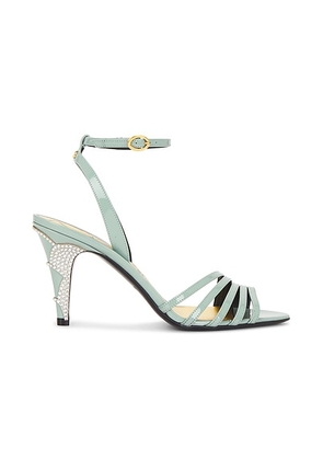 Valentino Garavani Ladycrush Sandal in Morning Dew & Silver Shade - Green. Size 37 (also in 36, 38, 39.5, 40).