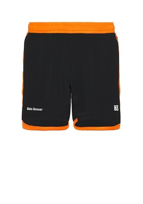 Wales Bonner Home Jersey Shorts in Black & Orange - Black. Size XL (also in ).