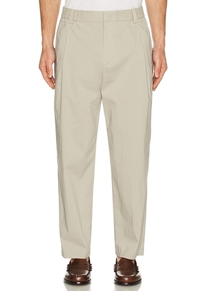 WAO Relaxed Nylon Pleated Pant in Light Beige - Cream. Size M (also in L, XL/1X).