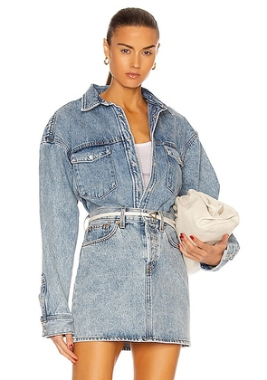 WARDROBE.NYC Denim Jacket in Blue - Denim-Light. Size XL (also in L).