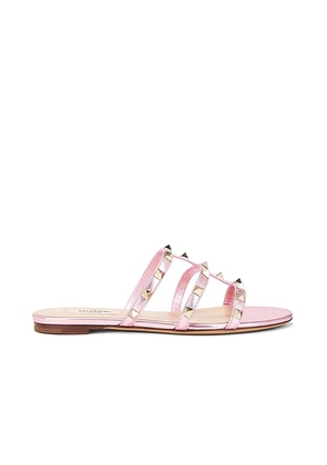 Valentino Garavani Rockstud Slide in Giacinto - Pink. Size 36.5 (also in 36, 37.5, 38.5, 39, 39.5).