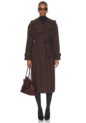 WARDROBE.NYC Trench Coat in Dark Brown - Chocolate. Size S (also in XS).