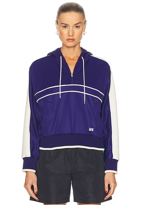 Wales Bonner Mantra Hoodie in Navy & Natural - Blue. Size S (also in L).