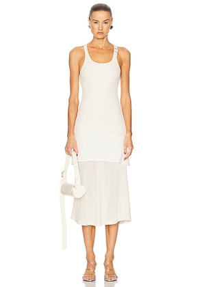 Wales Bonner Serenity Dress in Ivory - Ivory. Size M (also in L, S, XS).