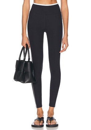 YEAR OF OURS Ribbed Track Legging in Black & White - Black & White. Size XS (also in L).