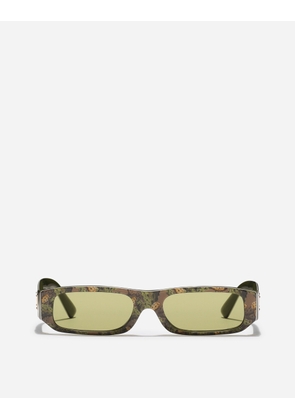Dolce & Gabbana Pantelleriasunglasses - Man Sunglasses Green Print Onesize