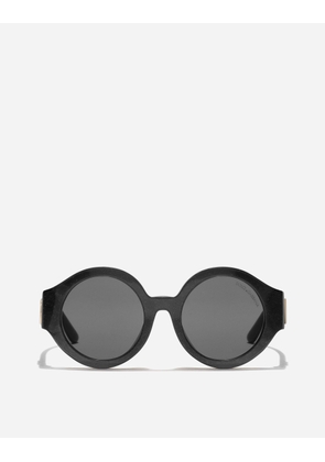 Dolce & Gabbana Sicilian Streetsunglasses - Woman Sunglasses Black/glitter Onesize