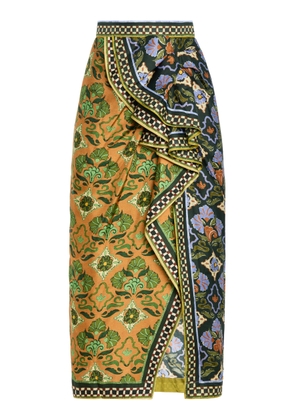 ALÉMAIS Cece Silk-Twill Midi Skirt - Moda Operandi