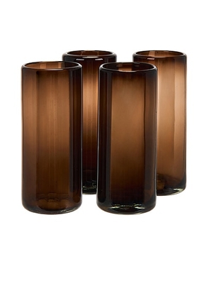Verve Culture Set Of 4 Tamarind Highball Glass in Brown - Brown. Size all.