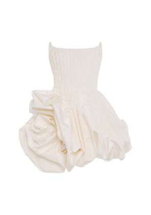Carolina Herrera Pleated Silk Faille Mini Dress - Moda Operandi