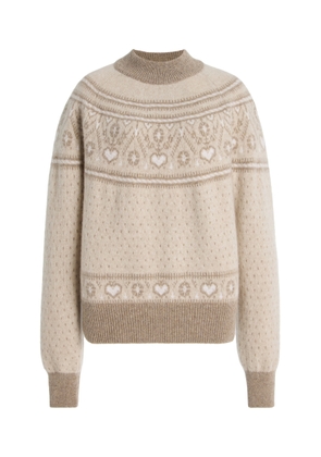 Khaite Guy Fair Isle Cashmere Sweater - Moda Operandi