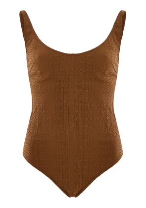 Lisa Marie Fernandez Marilyn Seersucker One-Piece Swimsuit - Moda Operandi