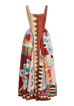 ALÉMAIS Michelle Linen-Blend Midi Dress - Moda Operandi