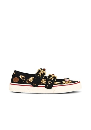 Valentino Garavani Dollyboard Sneaker in Multicolor  Nero  & Cuoio - Black. Size 36.5 (also in 36, 37, 37.5, 38, 38.5, 39, 39.5).
