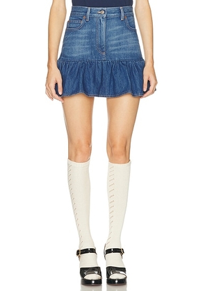 Valentino Denim Skirt in Blue - Blue. Size 38 (also in 36, 40, 42).