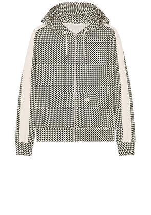 Wales Bonner Power Hoodie in Beige  Dark Green  & Brown - Cream. Size S (also in L).