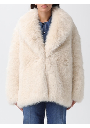 Fur Coat LIU JO Woman color Milk