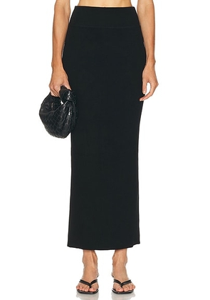 WARDROBE.NYC Knit Column Skirt in Black - Black. Size XL (also in L, M).