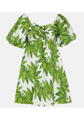 Farm Rio Palms Fan cotton minidress