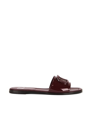 Valentino Garavani V Logo Signature Slide in Rosewood - Pink. Size 36.5 (also in 38, 40, 41, 36).