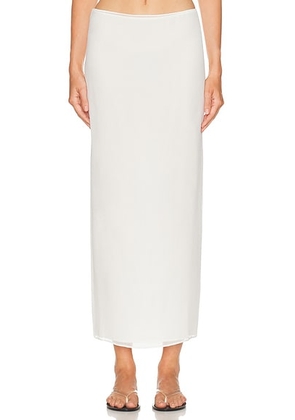 WARDROBE.NYC Layered Column Skirt in Off White - Ivory. Size M (also in L, XL).