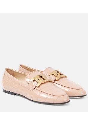 Tod's Kate croc-effect leather loafers