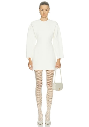 WARDROBE.NYC X Rosie Huntington-Whiteley Power Knit Mini Dress in Ivory - Ivory. Size M (also in ).