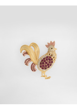 Dolce & Gabbana Sartoria Rooster-shaped Brooch - Man Bijoux Gold Metal Onesize
