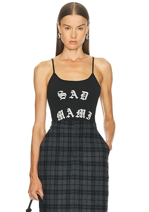 Willy Chavarria Sad Mami Cholita Tank Top in Black - Black. Size S (also in ).