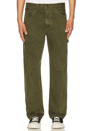 Vowels Painter Pant in Dark Olive - Green. Size 30 (also in 32, 34, 36).