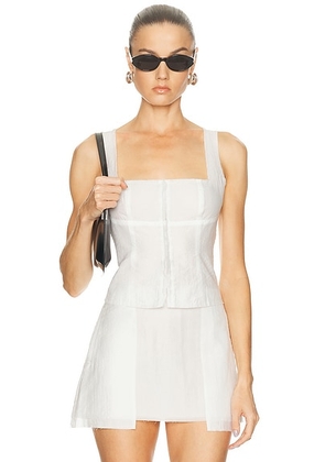Ziah Corset Top in Off White - Ivory. Size M (also in L, S, XS).
