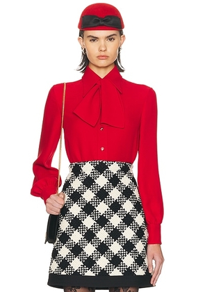 Valentino Cady Couture Shirt in Paris - Red. Size 36 (also in 38, 40).