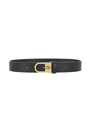 Valentino Garavani V Logo Signature Belt in Nero - Black. Size 70 (also in 65, 75).