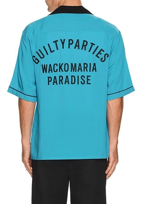 WACKO MARIA Switching Shirt in Blue - Blue. Size M (also in L, XL/1X).