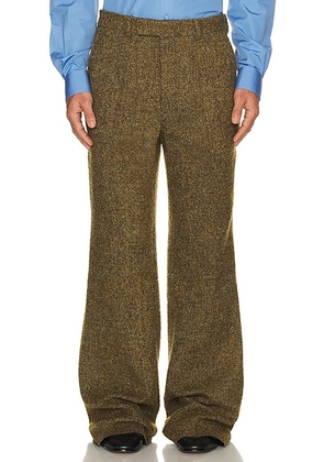 Valentino Wide Leg Trouser in Verde  Bianco  & Nero - Olive. Size 48 (also in 52).