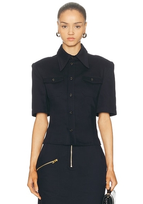 Willy Chavarria Chavella Shirt in Navy - Navy. Size S (also in M, XS).