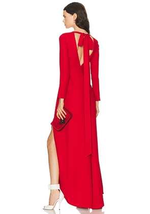 Valentino Cady Couture Gown in Paris - Red. Size 40 (also in 36, 38).