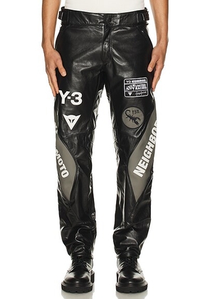Y-3 Yohji Yamamoto x NBHD Moto Leather Pants in Black - Black. Size XL/1X (also in ).