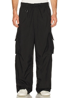 Y-3 Nylon 3s Cargo Track Pant in Black - Black. Size L (also in M, S, XL/1X).