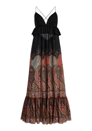 Zimmermann Rhiannon Ruffled Silk Maxi Dress - Moda Operandi