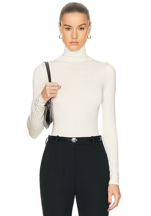 Wolford Colorado String Bodysuit in Buttercream - Cream. Size M (also in XS, S).