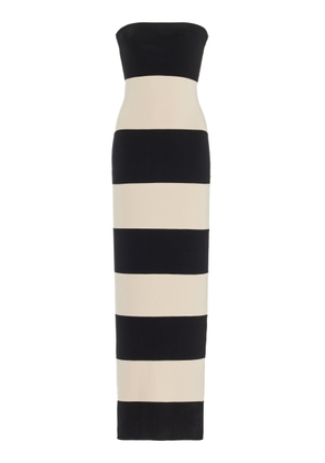 Posse Exclusive Theo Striped Jersey Strapless Maxi Dress - Moda Operandi