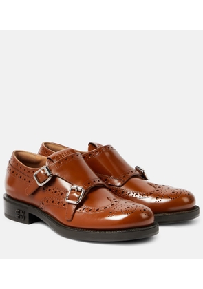 Miu Miu x Churchâs Double Monk leather brogues