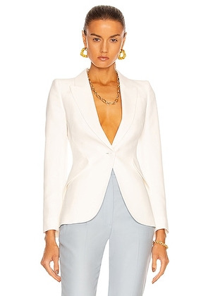 McQueen Tailored Jacket in Ivory - White. Size 44 (also in 46).
