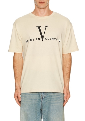 Valentino Made in Valentino Tee in Burro & Nero - Ivory. Size M (also in L, S, XS).