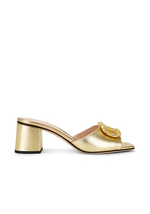 Valentino Garavani VLogo Signature Mule in Antique Brass - Metallic Gold. Size 36.5 (also in 36, 37, 37.5, 38.5, 39, 39.5, 40, 41).