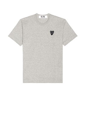 COMME des GARCONS PLAY T-Shirt in Top Gray - Grey. Size M (also in L, S).